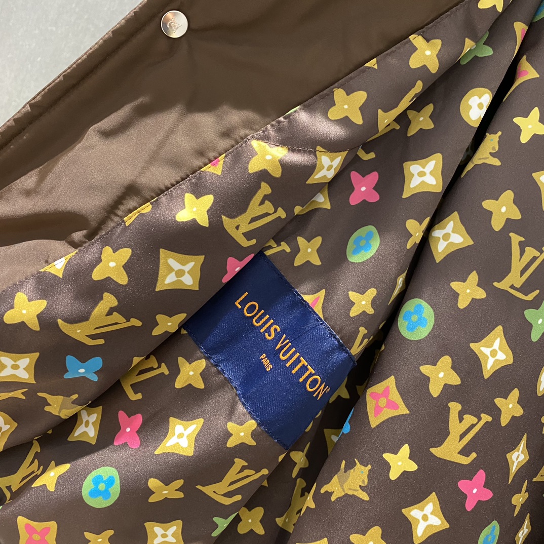 LV Embroidered Varsity Jacket 1AFPWZ